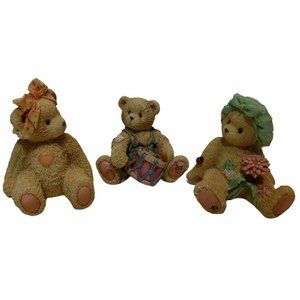 Vintage Enesco Cherished‎ Teddies 3 Figurines 90s